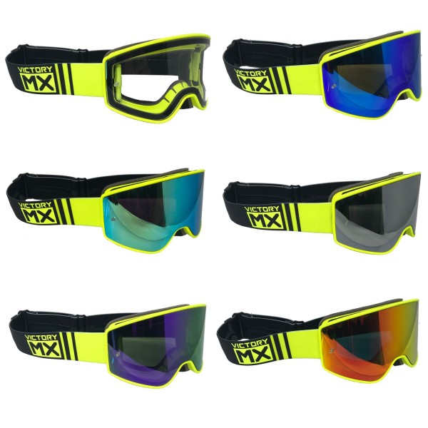 Goggle VictoryMX flo yellow-black MASCVICGFN WDracing-Victory Motocross Goggles